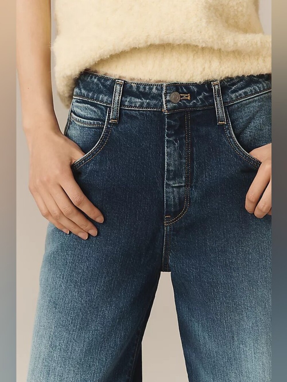 Pilcro Slouchy High-Rise Wide Leg Jeans - Picture 4 of 8